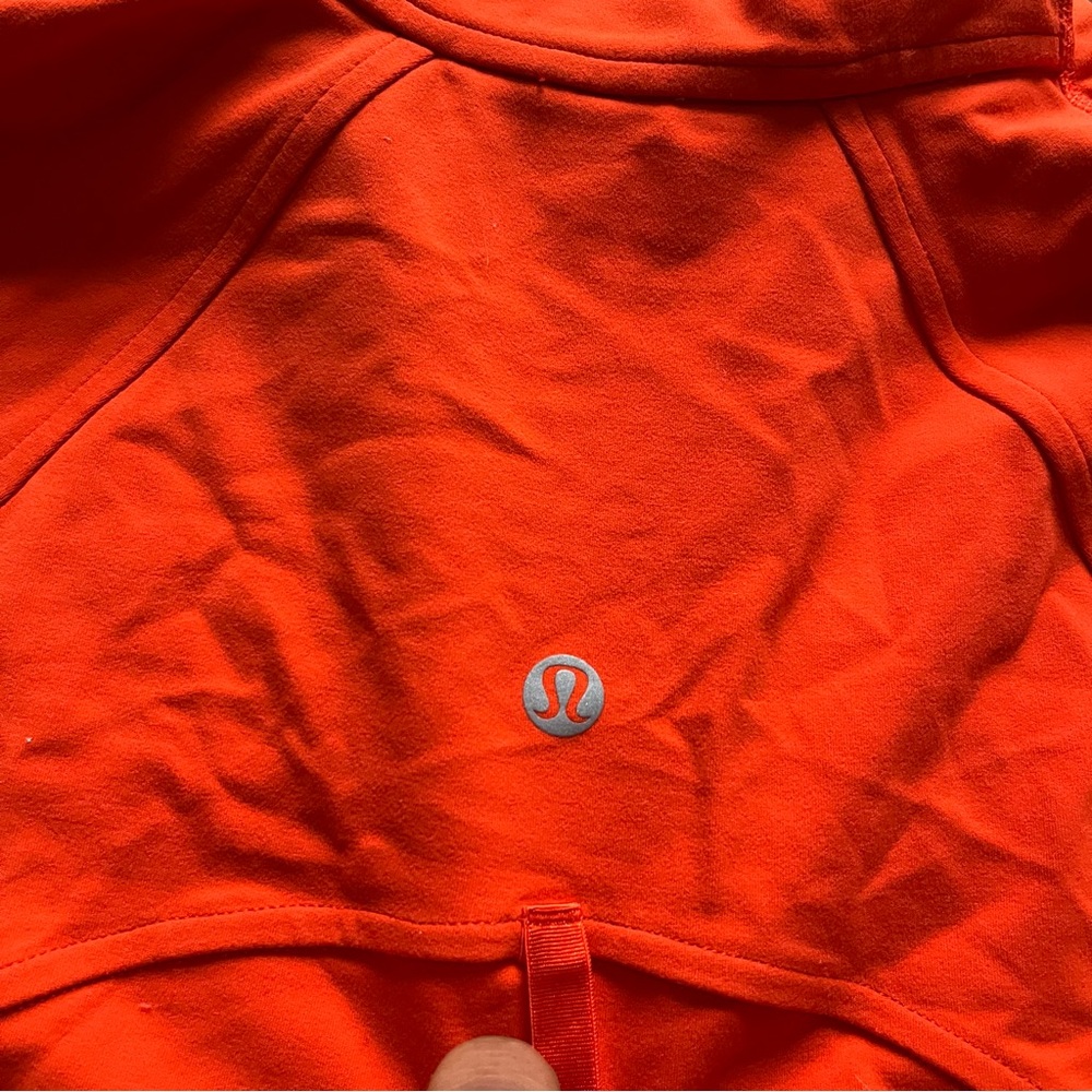Lululemon Athletica W3FRU cropped define jacket in a bold orange color Sz 4 - Picture 6 of 10